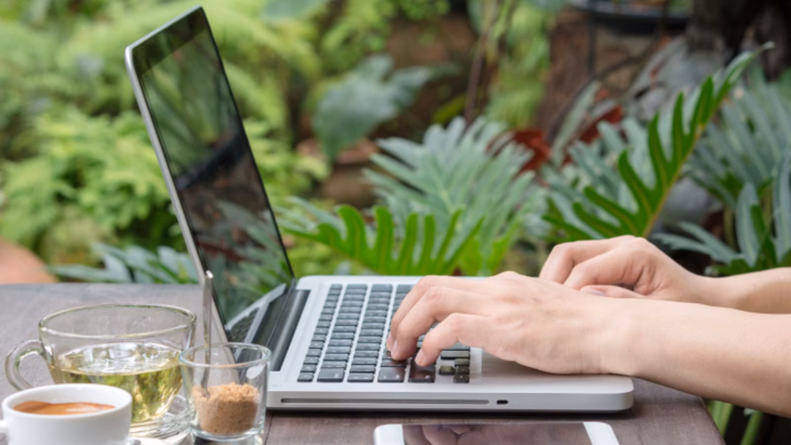 Individual enjoying a balanced work-life afternoon break outdoors